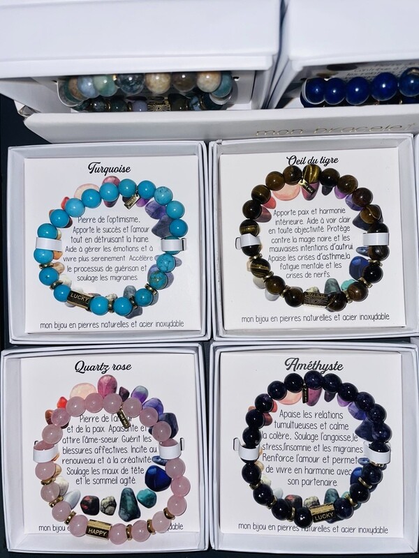 Bracelets pierres protectrices