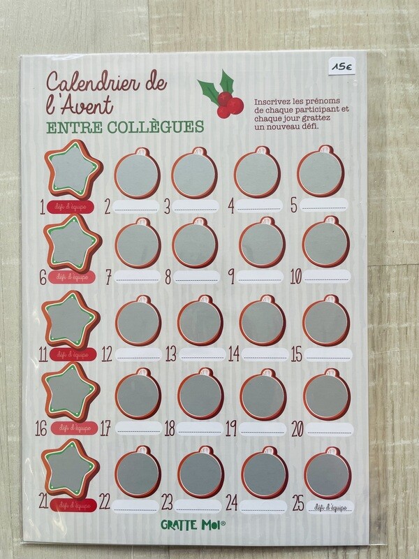 Calendrier de l'Avent entre collègues