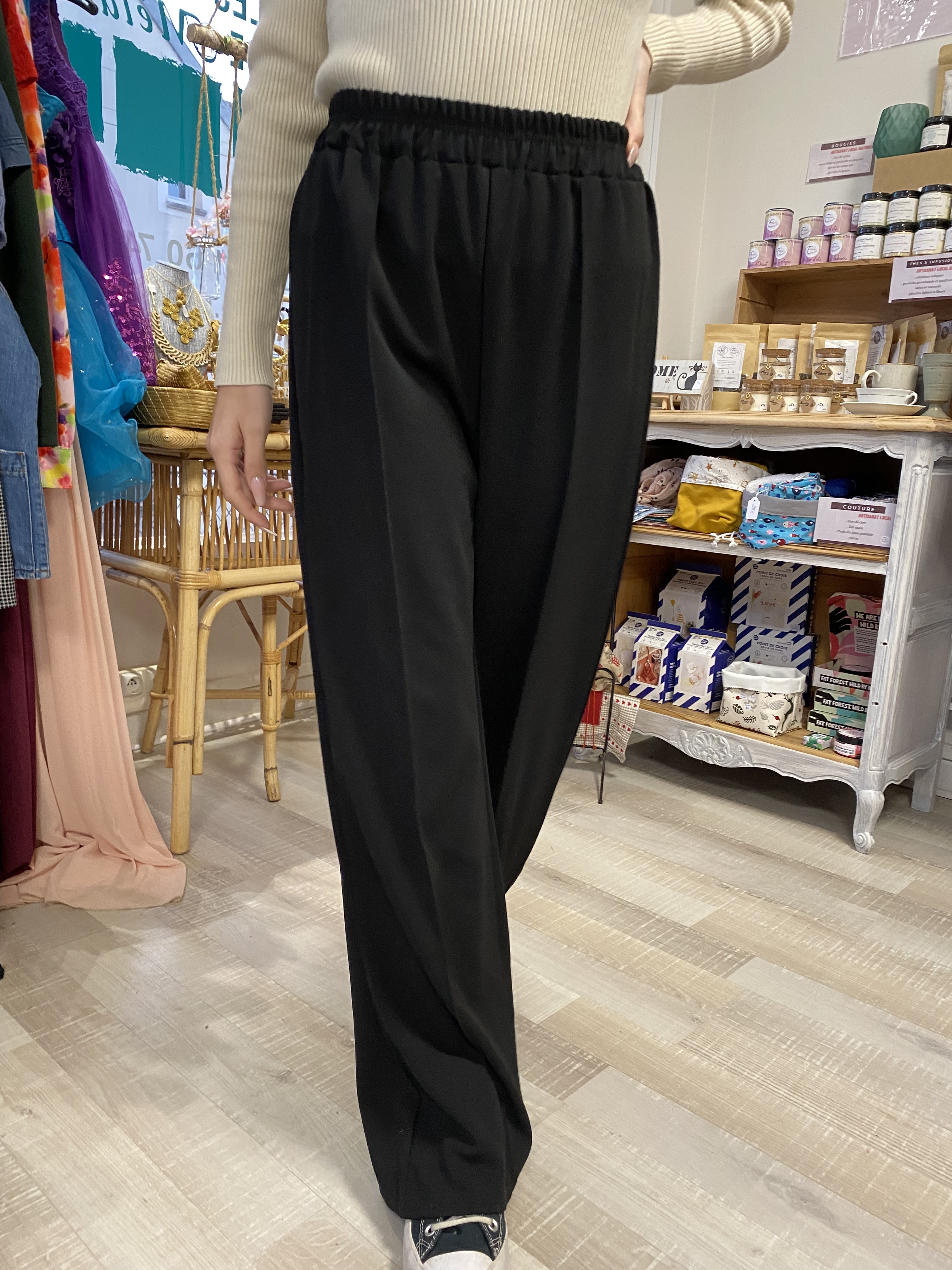 Pantalon fluide noir T.U