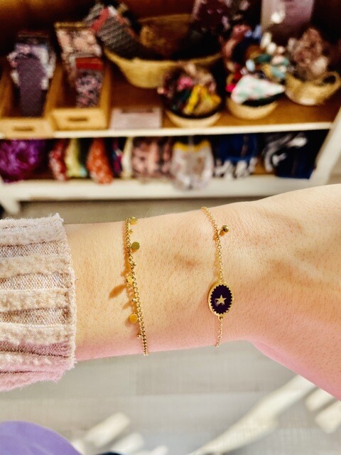 Bracelet étoile violette