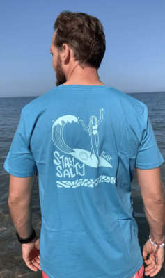 T-shirt LAWAK bleu surfer mixte