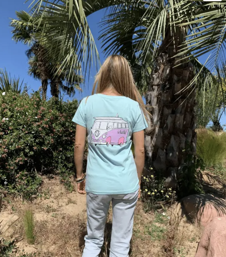 T-shirt LAWAK bleu caravane mixte