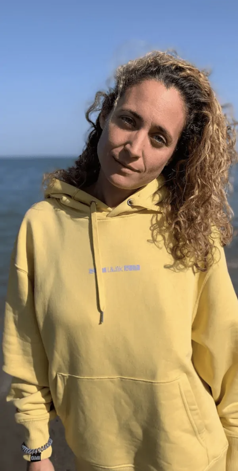 Sweat jaune LAWAK surfer mixte