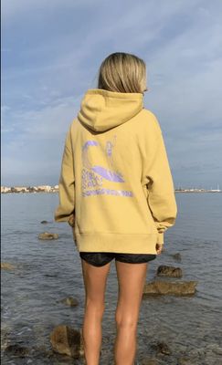 Sweat jaune LAWAK surfer mixte