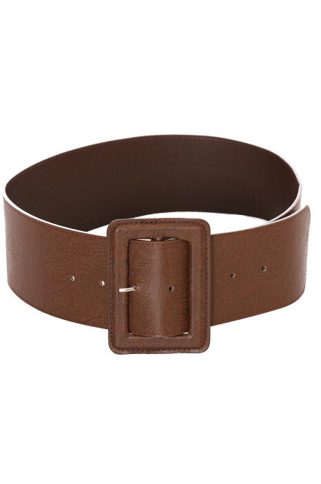 Ceinture large boucle rectangle synthétique T95 Ceinture large boucle rectangle synthétique T95