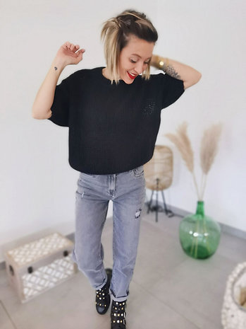 Jean mom Nathan gris 42