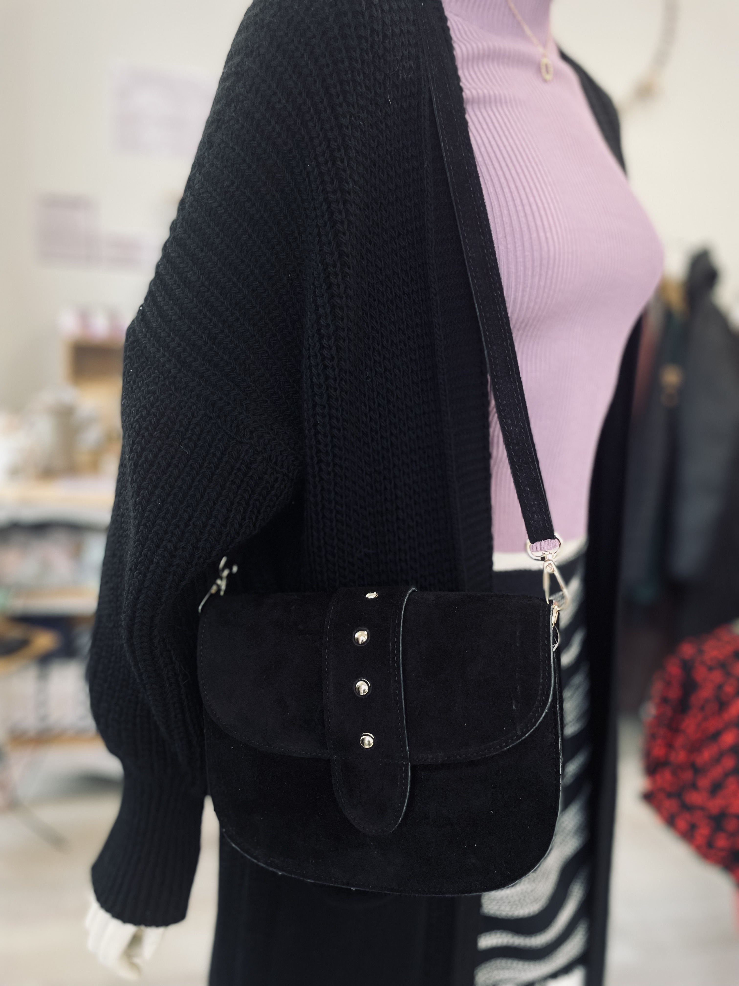 Sac noir cuir Garance