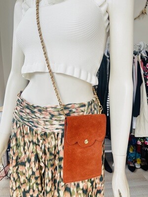 Pochette cuir Terracotta