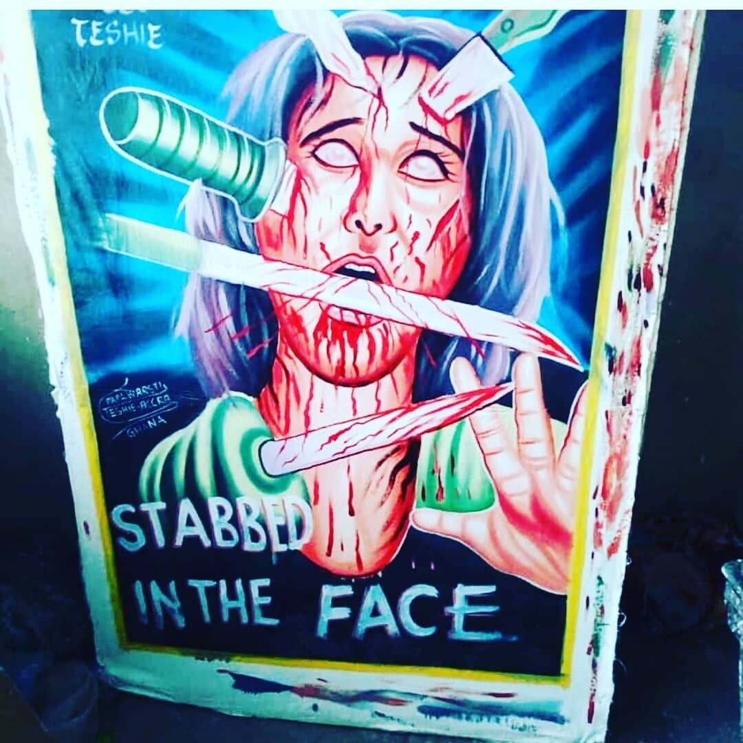 Stabbed in the face