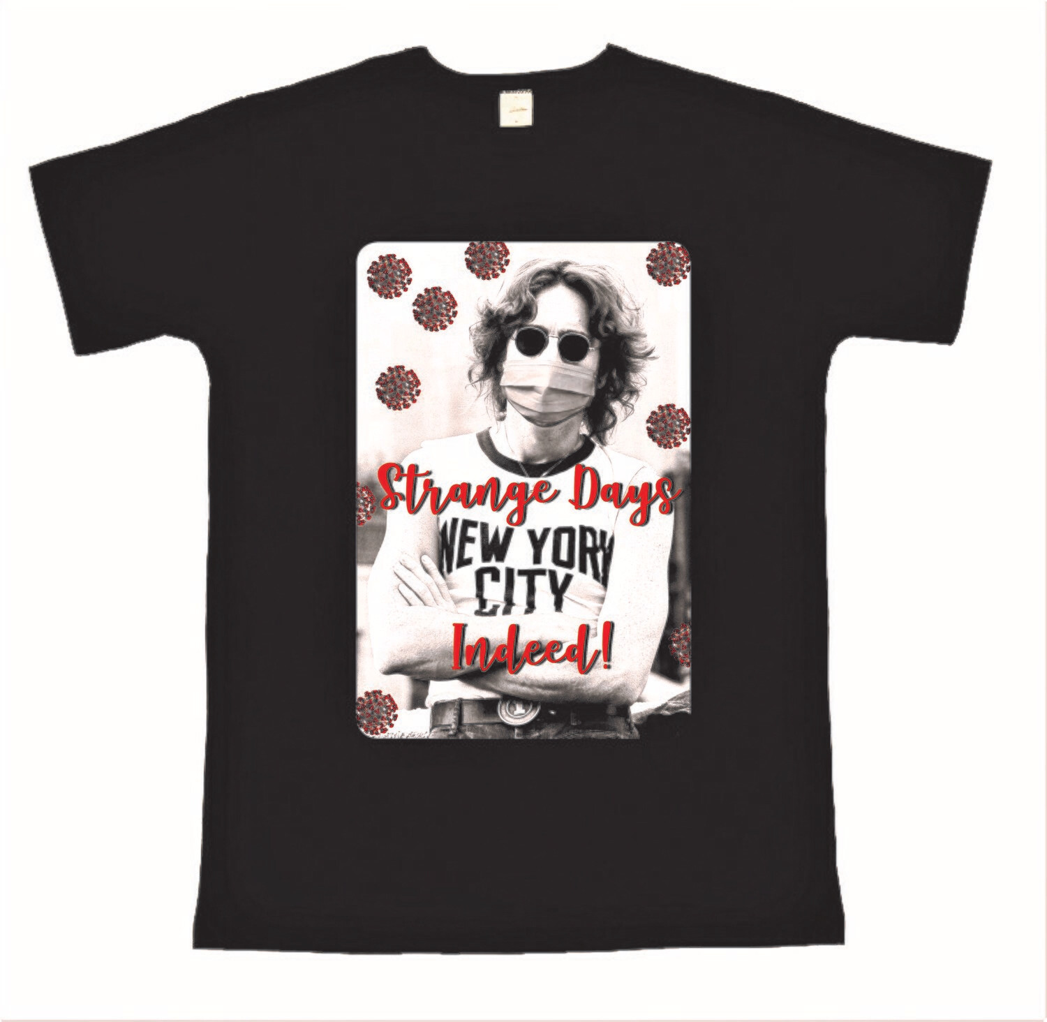 Strange Days John Lennon with Mask tee-shirt with shipping included.