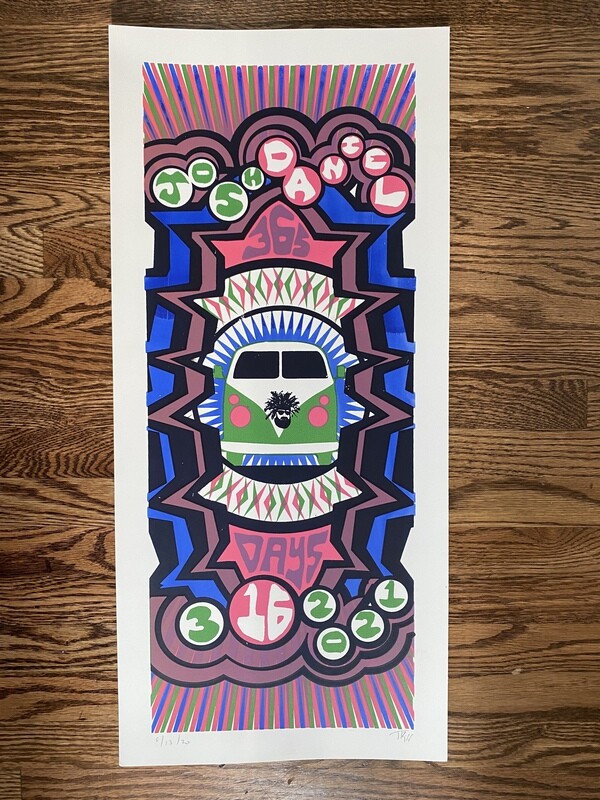 "365" Purple/Blue Silkscreened Poster