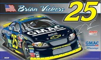 3' x 5' #25 Brian Vickers Double-Sided Flag