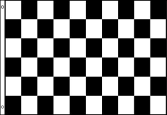 Checkered Flag - Black and White