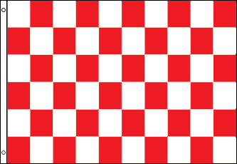 Checkered Flag - Red and White