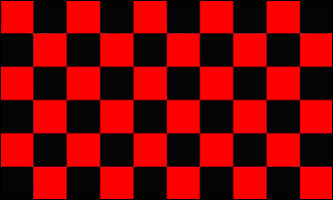 Checkered Flag - Black and Red