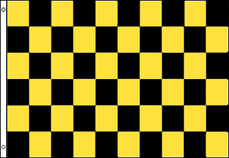 Checkered Flag - Black and Yellow
