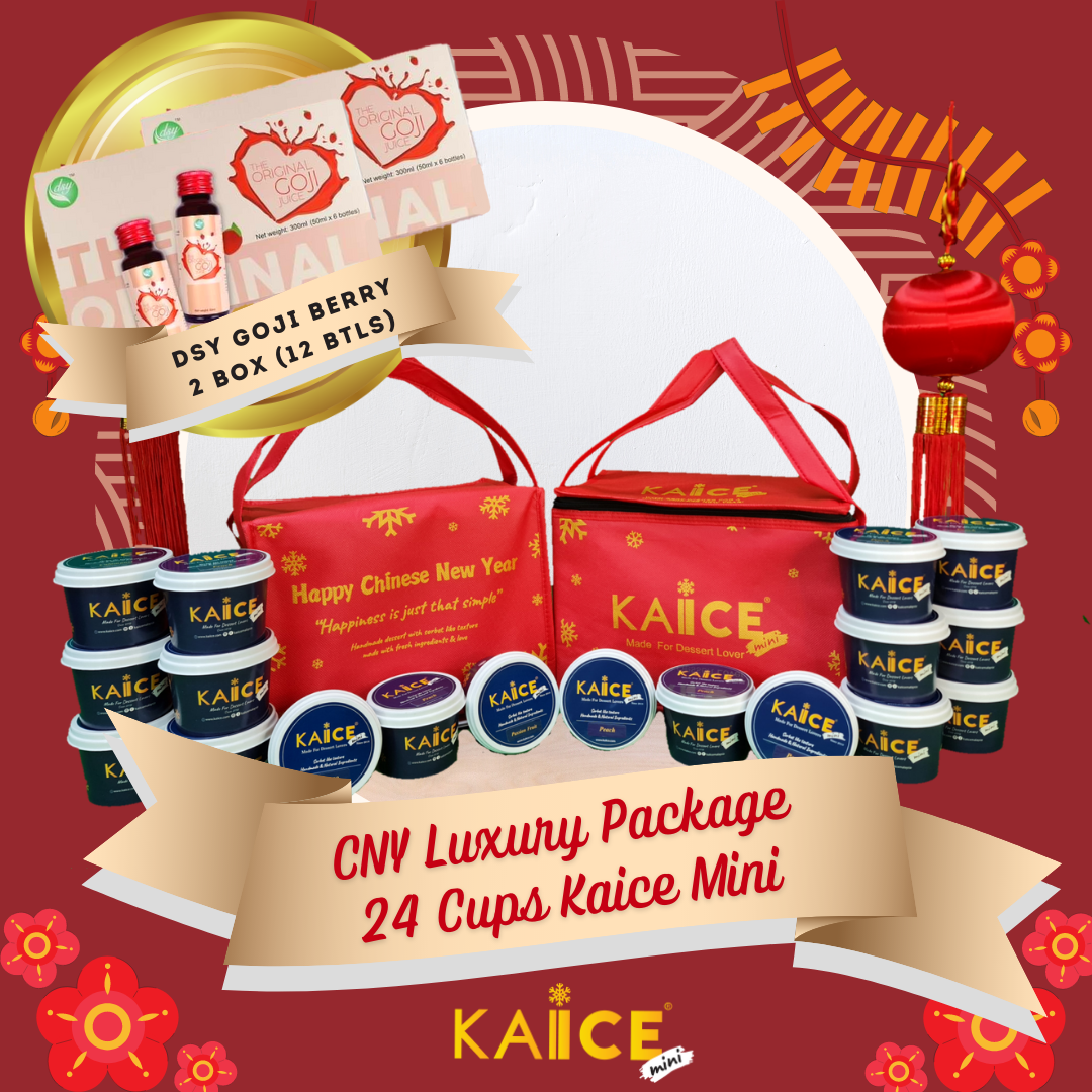 CNY Luxury Package - 24 Cups Kaiice Mini with 2 Box Goji Berry (12 bottles)