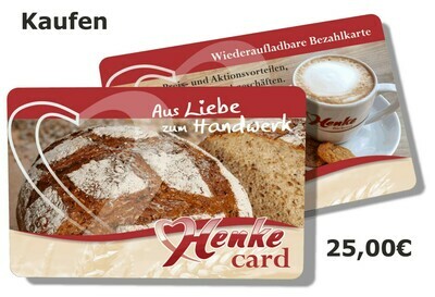 HenkeCard im Wert von 25,00 € Kaufen