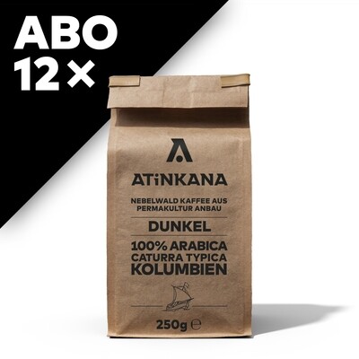 12 × Atinkana Kaffee 250g Dunkel ABO