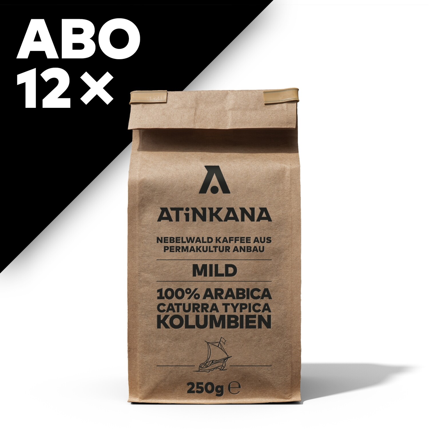 12 × Atinkana Kaffee 250g Mild ABO