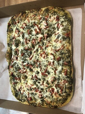 Home Made Pesto Focaccia (Roman Style Whole Pizza)