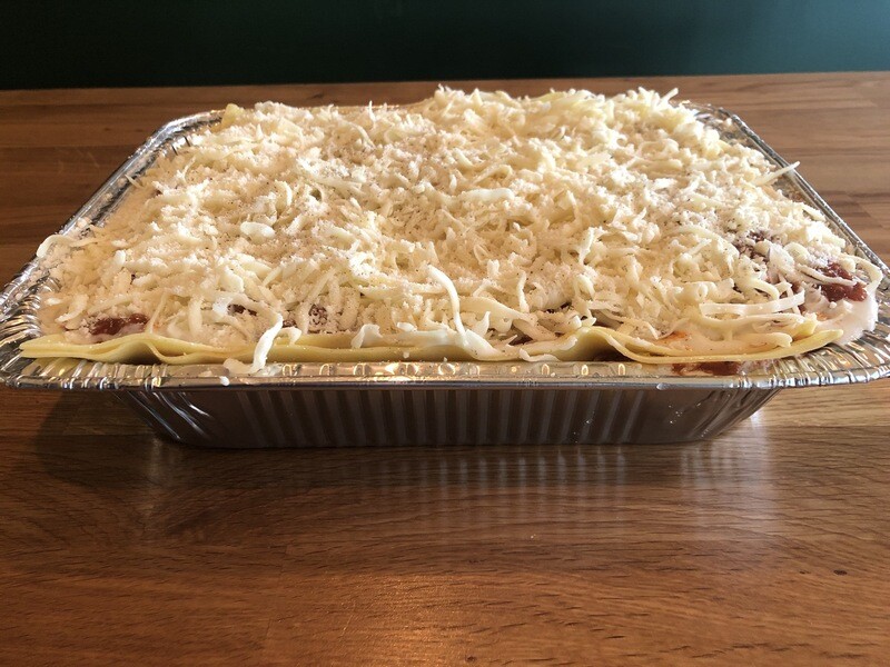 XL Beef Lasagna. (Serves 8-10 Entrees)