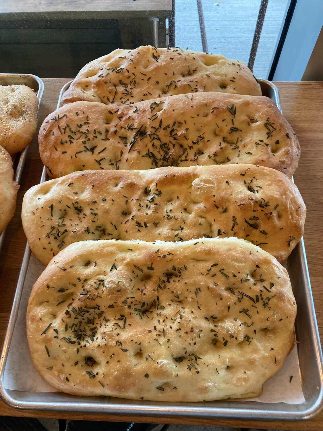 Flat Focaccia Loafs (Pecorino & Pepper Or Classic Rosemary)