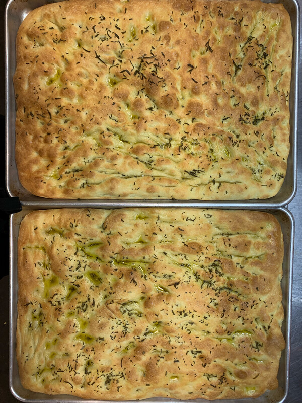 Focaccia (Flat Half Pan - Pecorino &amp; Pepper Or Classic Rosemary)