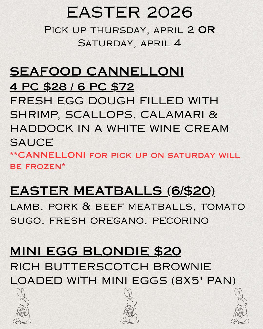 Easter Seafood Cannelloni (12 pc)