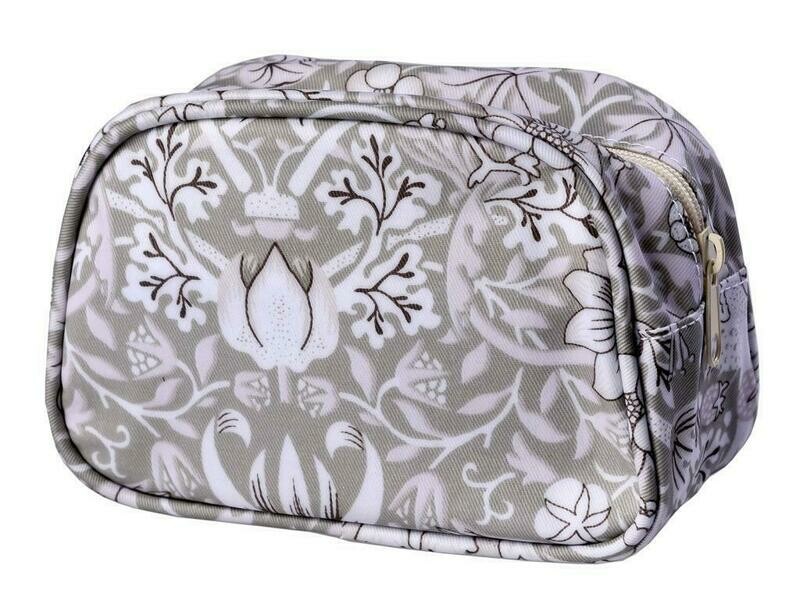 William Morris Strawberry Thief Grey Small Cosmetic Bag