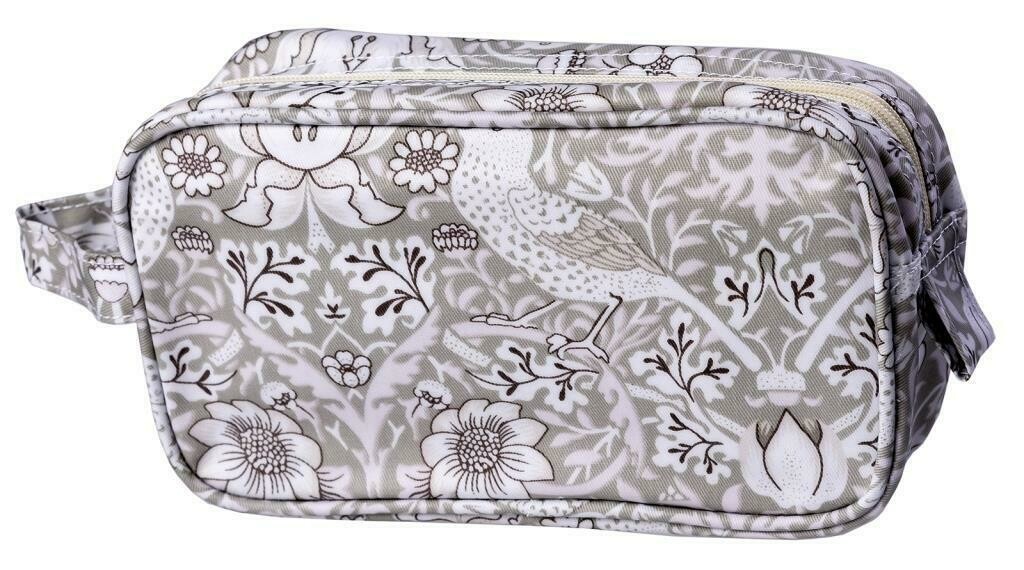 William Morris Strawberry Thief Grey Medium Cosmetic Bag