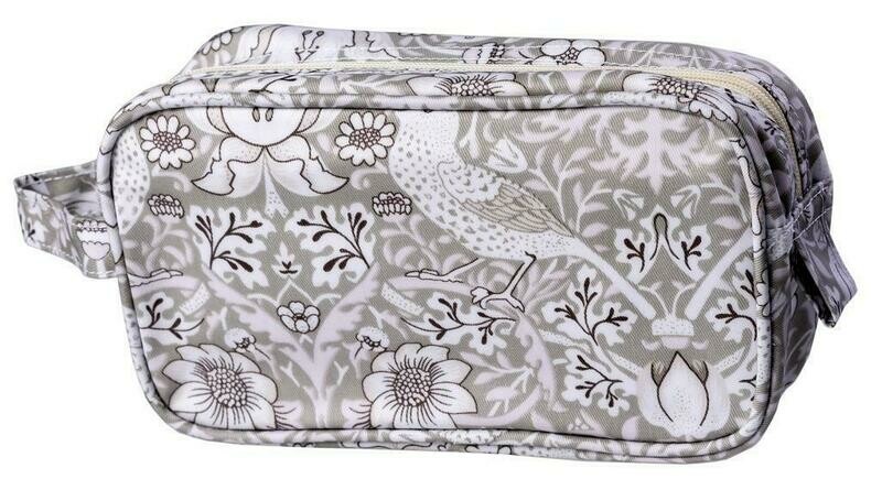 William Morris Strawberry Thief Grey Medium Cosmetic Bag