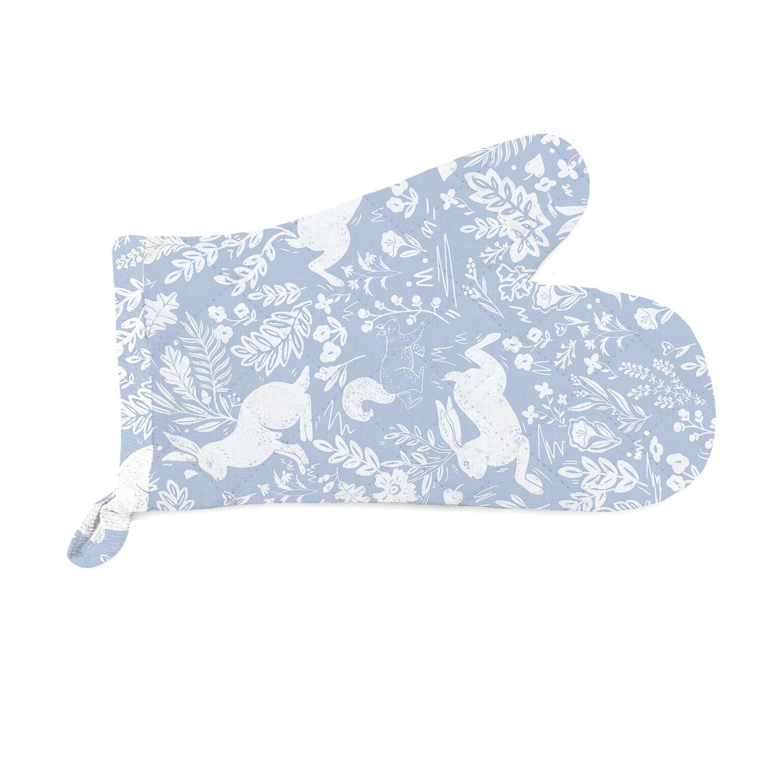 William Morris Forest Life Blue Oven Mitt