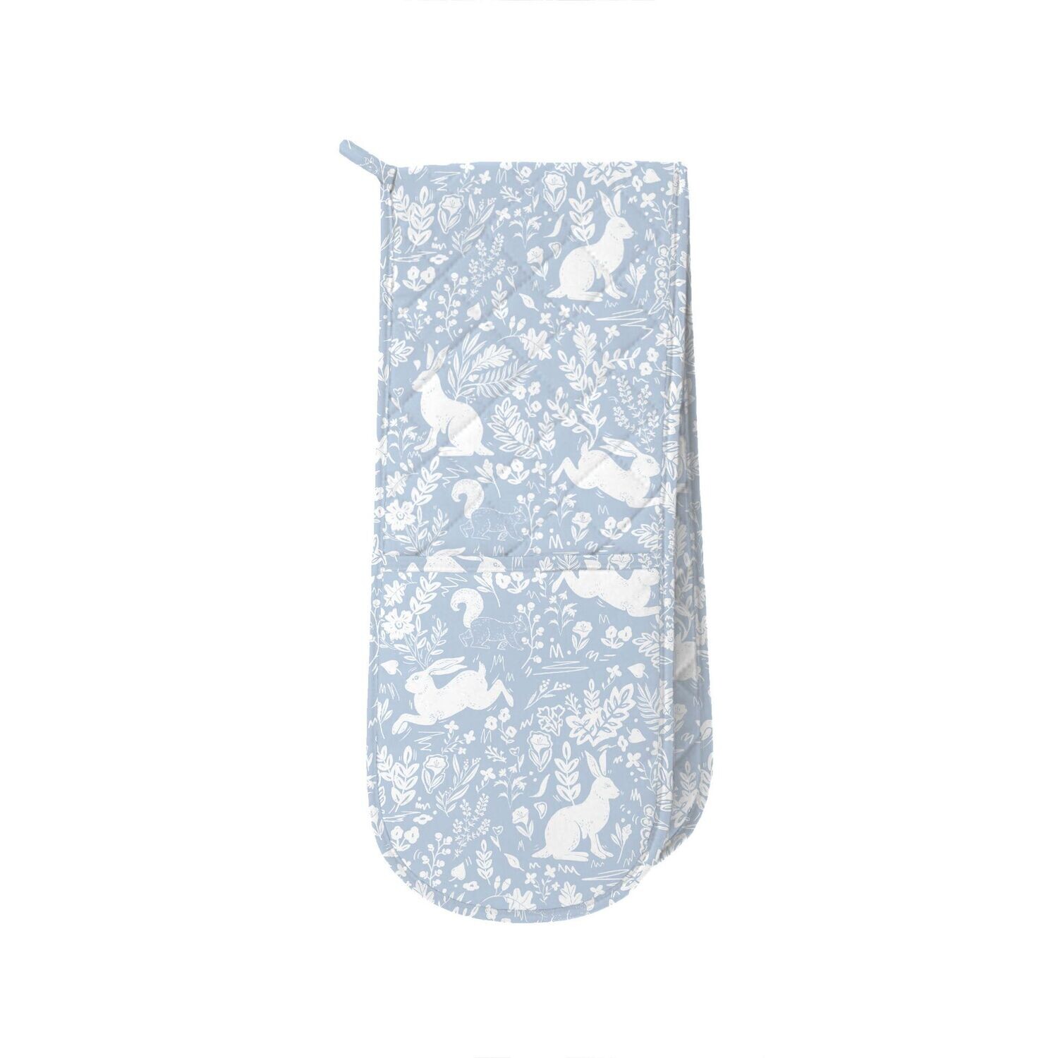 William Morris Forest Life Blue Double Oven Glove