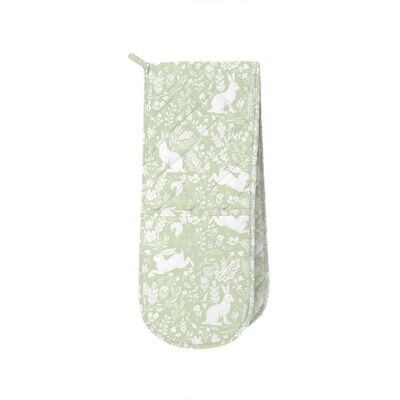 William Morris Forest Life Green Double Oven Glove