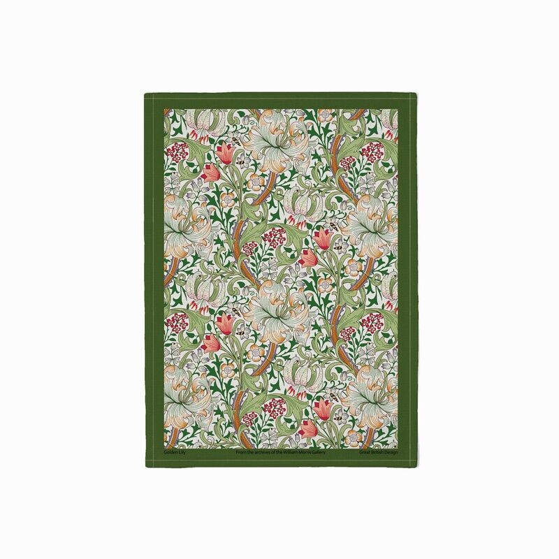 William Morris Golden Lily Tea Towel