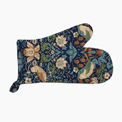 William Morris Strawberry Thief Navy Oven Mitt