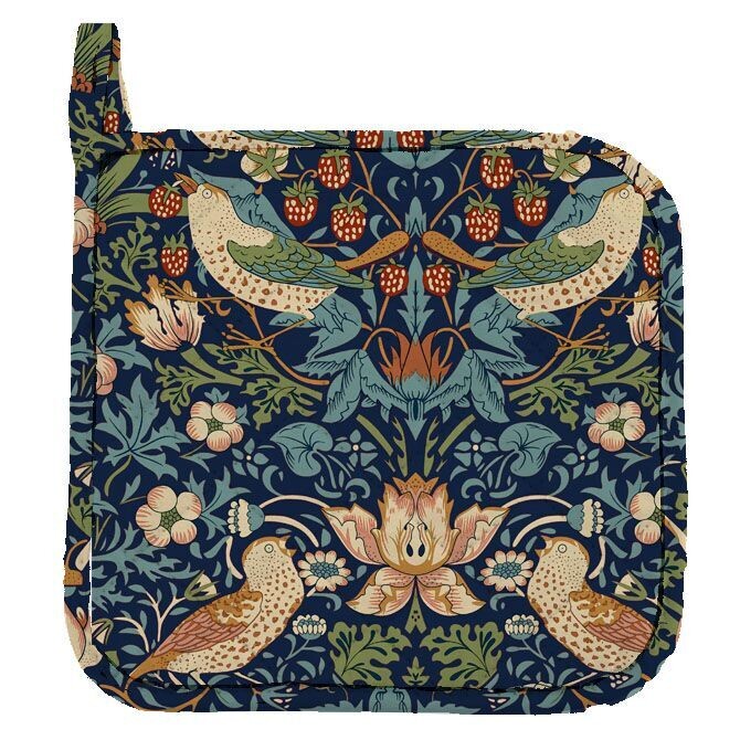 William Morris Strawberry Thief Navy Pot Holder