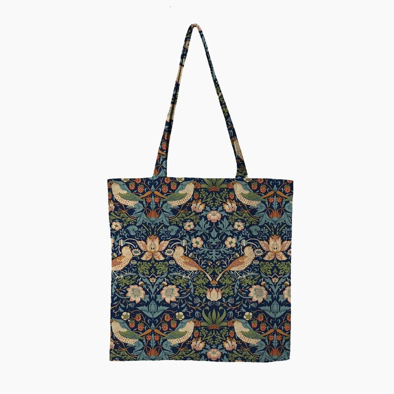 William Morris Strawberry Thief Navy Tote Bag