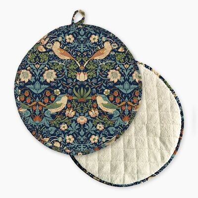 William Morris Strawberry Thief Navy Cooker Pad/Hob Cover
