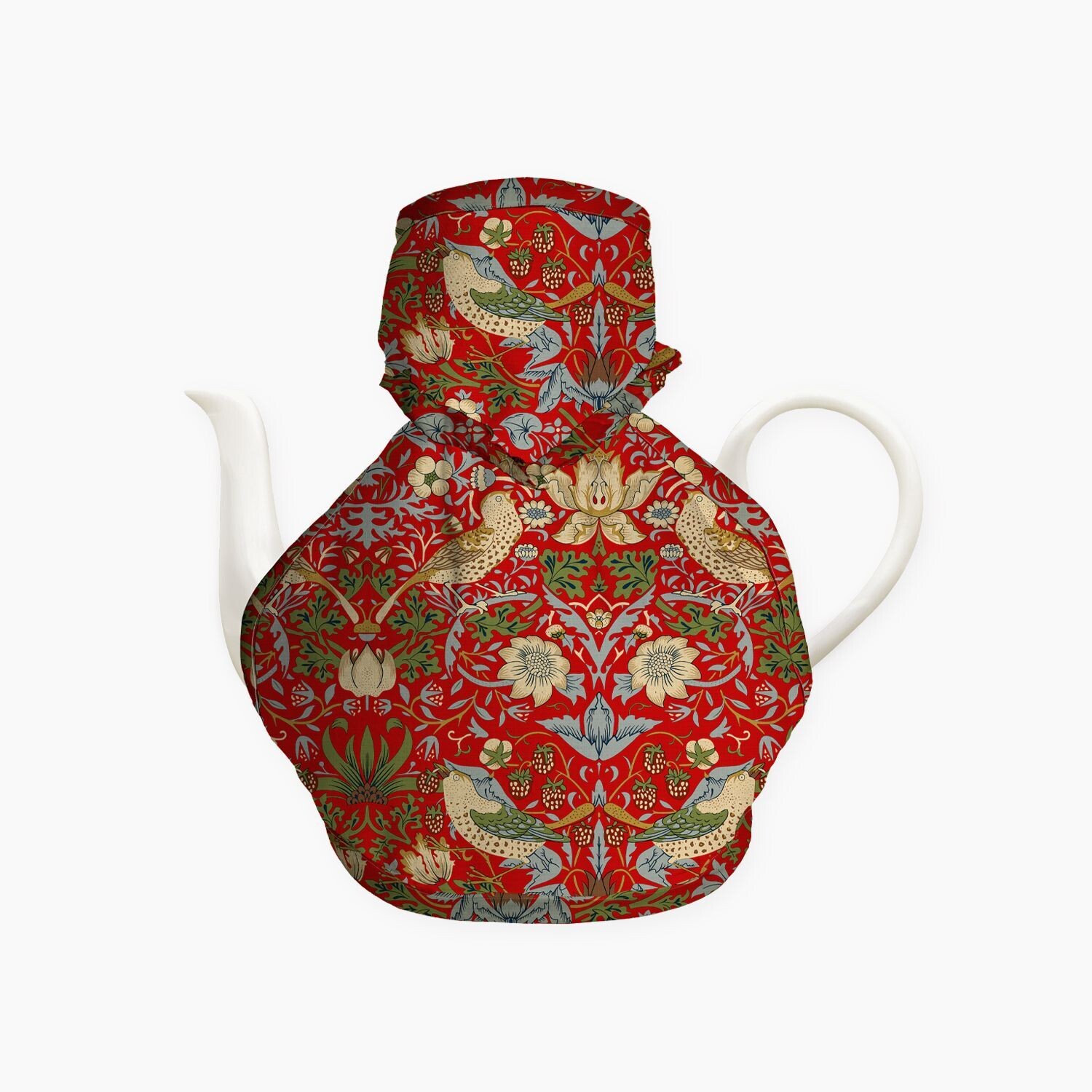 William Morris Strawberry Thief Red Victorian Tea Cosy