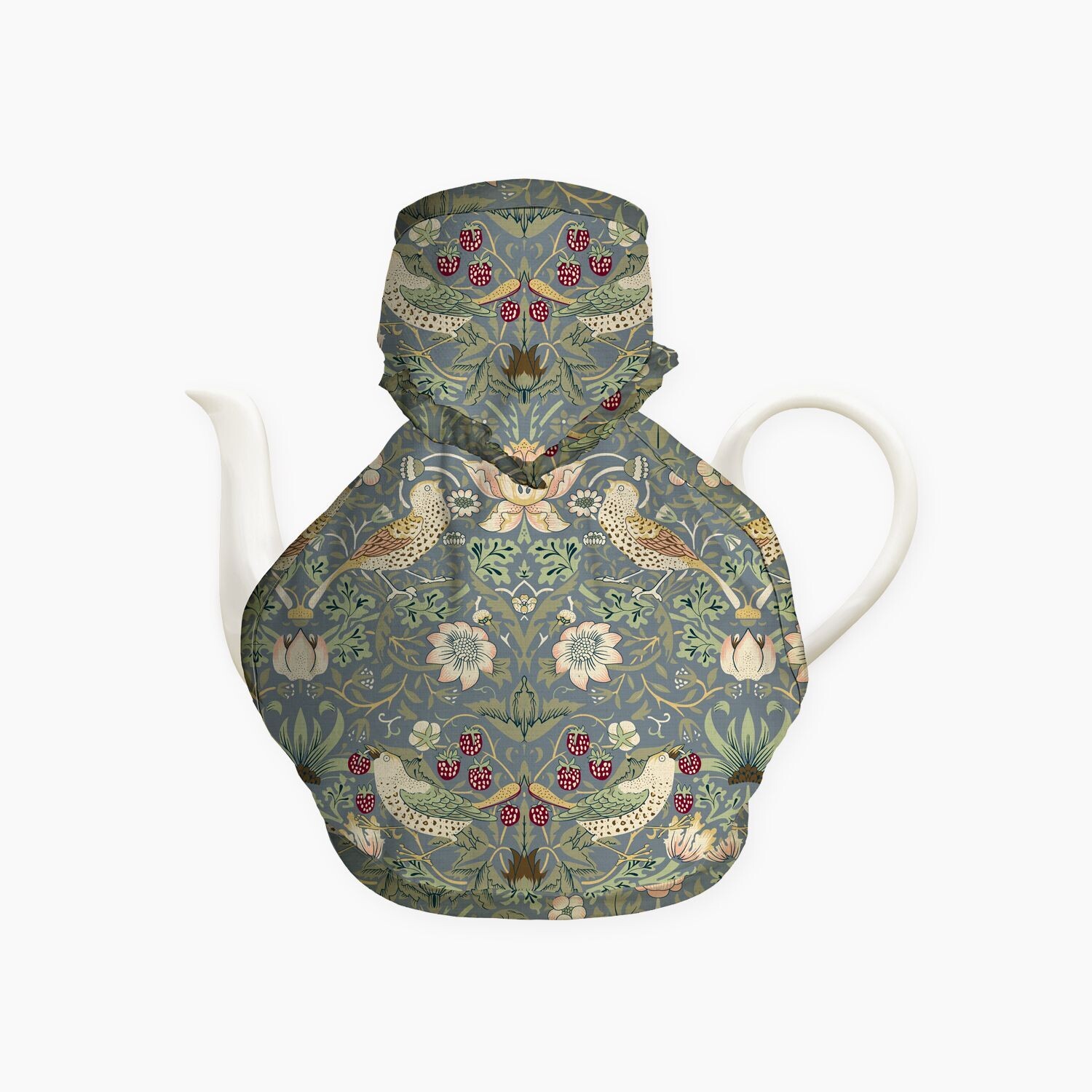 William Morris Strawberry Thief Blue Victorian Tea Cosy