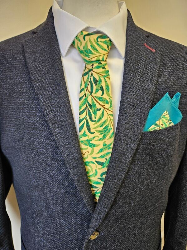 William Morris Willow Boughs Tie & Pocket Square Set