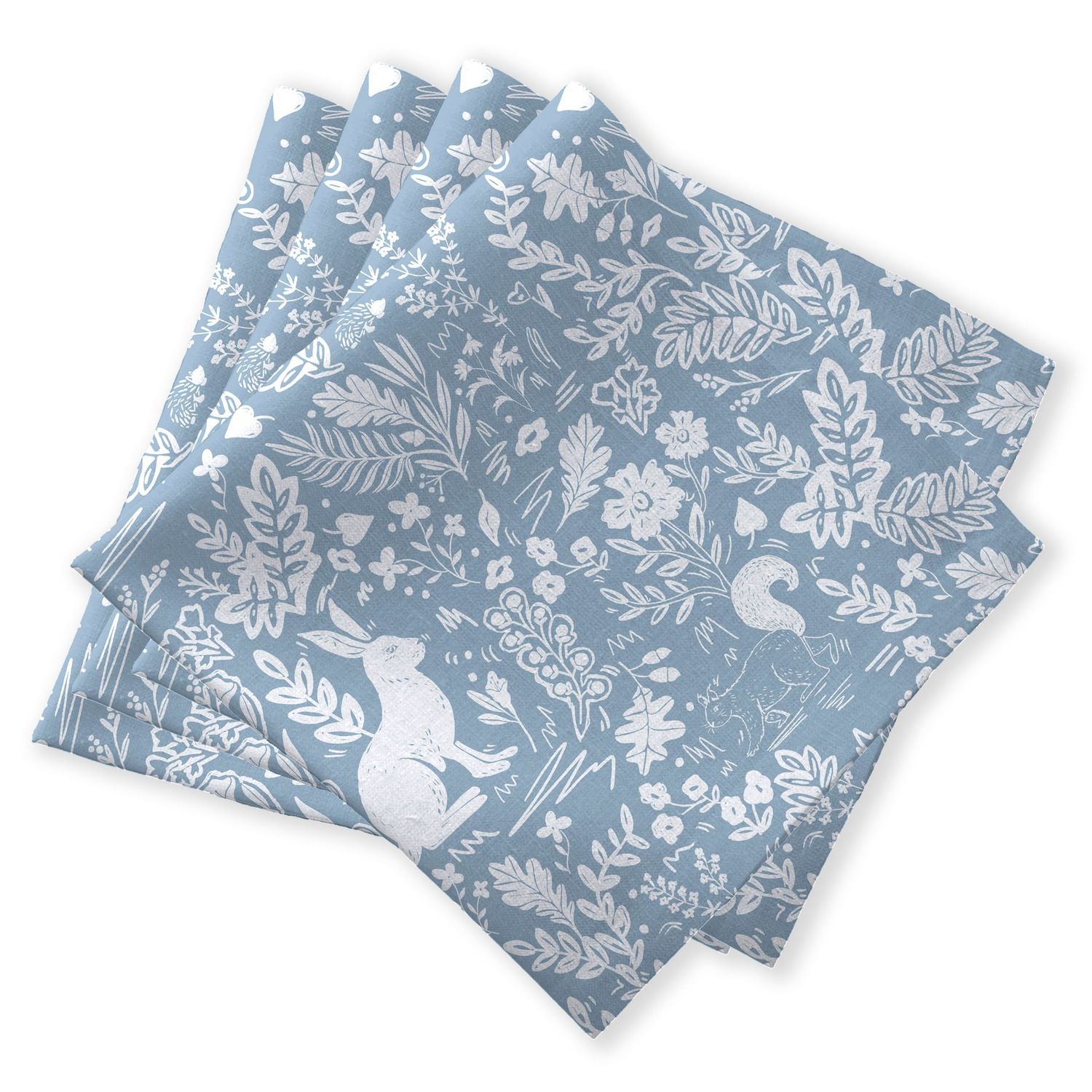 William Morris Forest Life Blue Napkins 4-Pack
