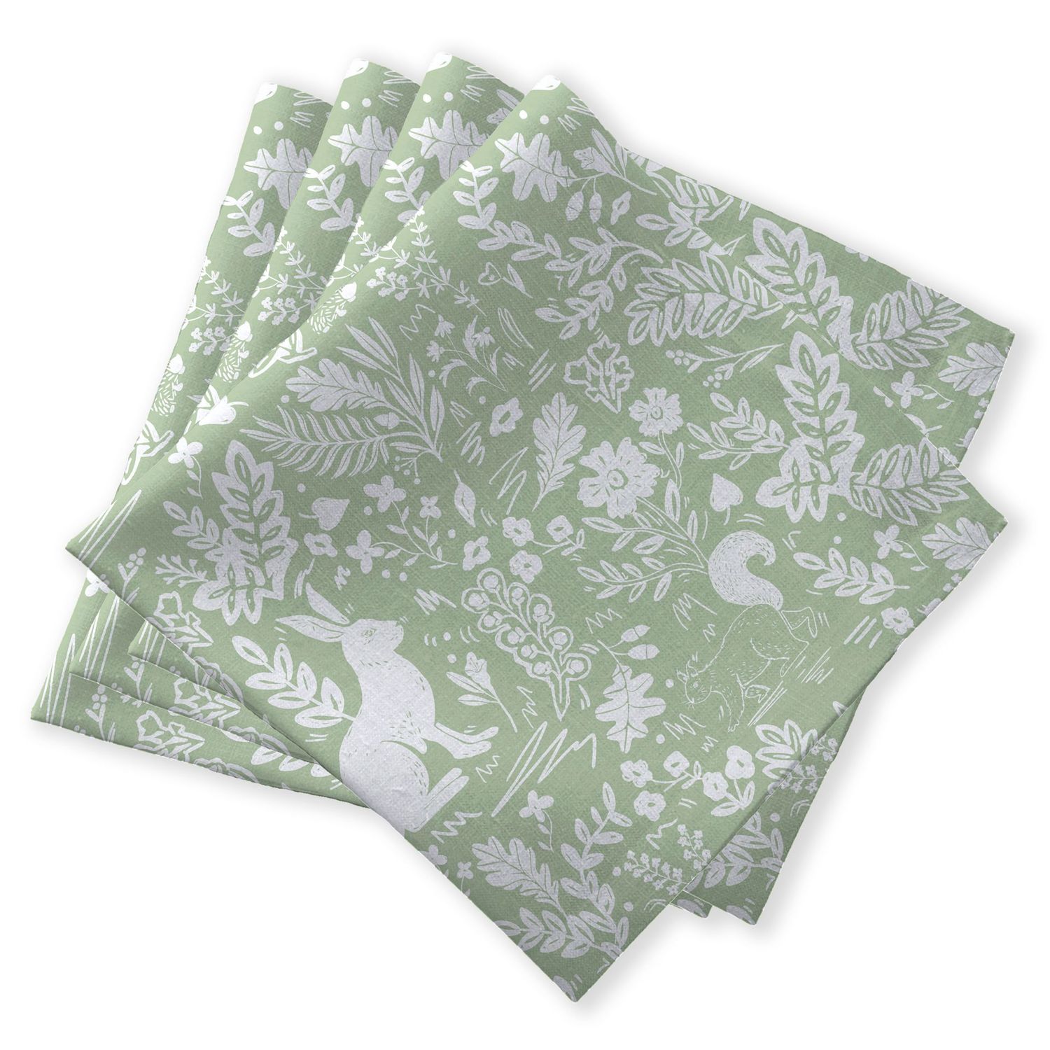 William Morris Forest Life Green Napkins 4-Pack
