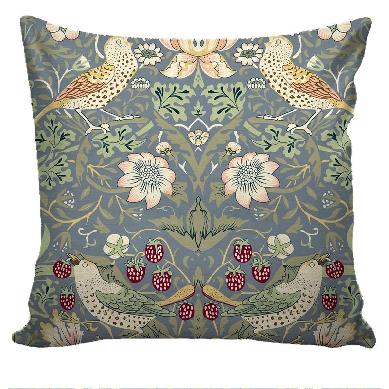 William Morris Strawberry Thief Blue Cushion Cover Only