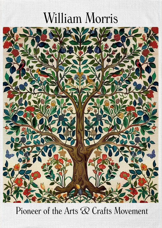 Morris Artwork Tree of Life Tea Towel