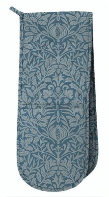 William Morris Acorn Blue Double Oven Glove