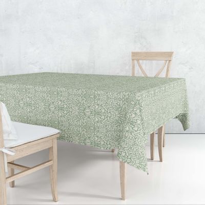 William Morris Acorn Green Table Linen