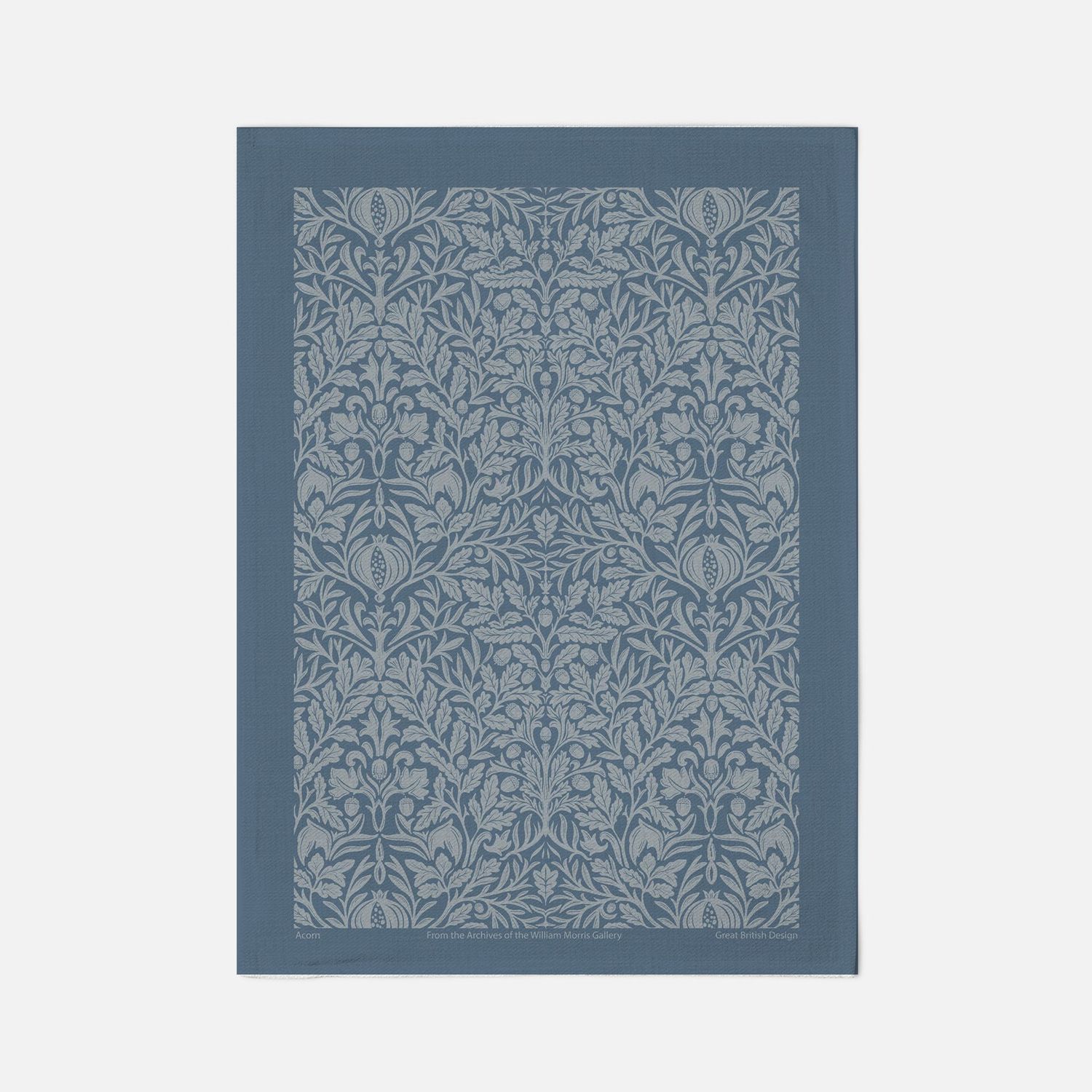 William Morris Acorn Blue Tea Towel
